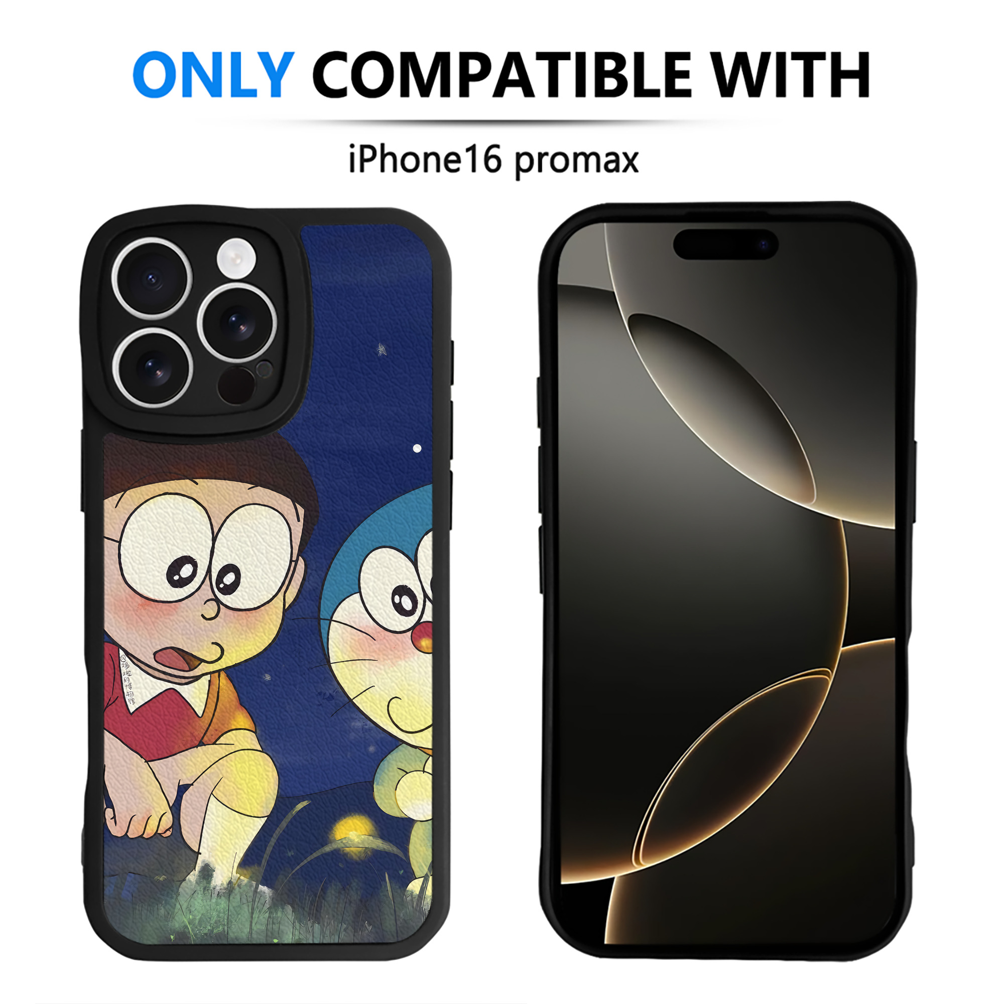 （画像用） ドラえもん Doraemon 【iPhone 16シリーズ対応】シリコンスマホケース（レザー調） 材質：シリコン